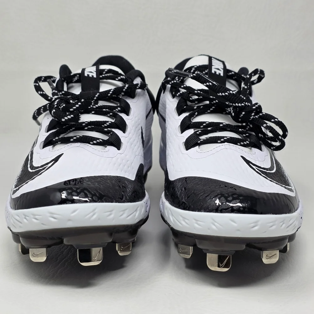Nike Alpha Huarache Elite 4 Low Men's Size 7.5 White Metal Cleats FD2745-110 New